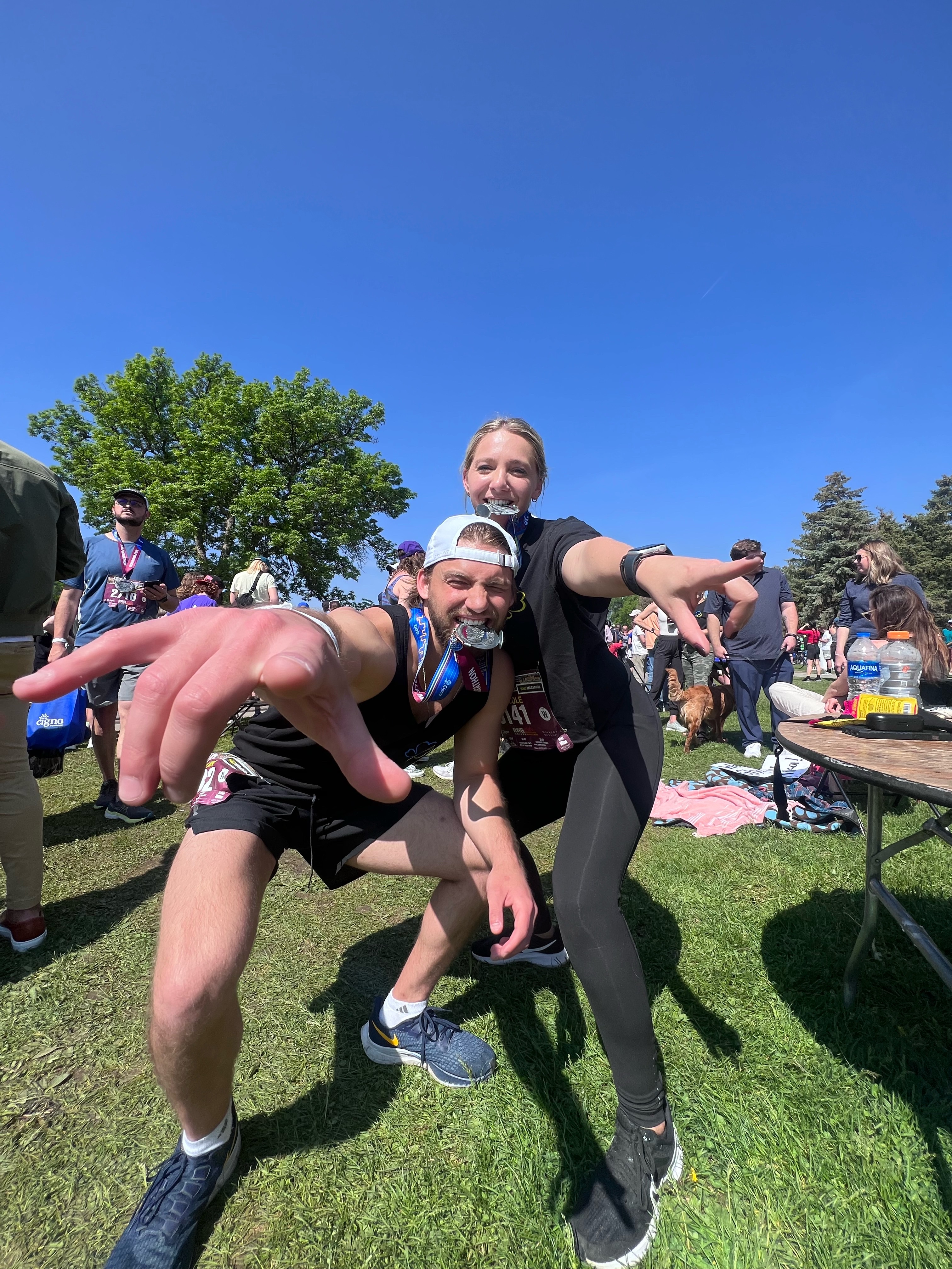 Alan and Nika at race